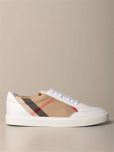 burberry sneaker weiss damen|Leather Box Sneakers in White .